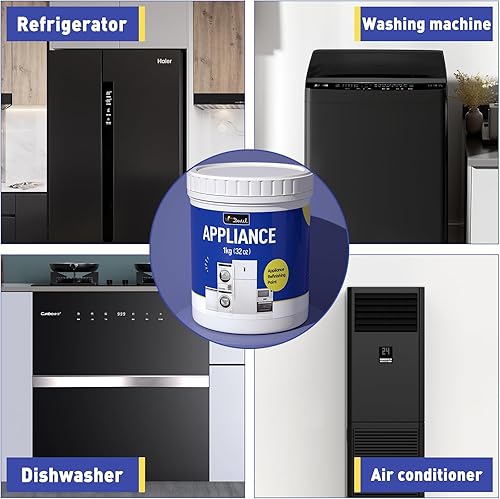 Miniatura 6 de DWIL Pintura para electrodomésticos para refrigerador, pintura a base de agua, pintura para refrigerador, interior, para superficie de plástico y