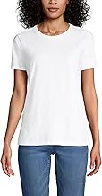 Lands' End Women's Relaxed American-Grown Supima Cotton Crew Neck T-Shirt