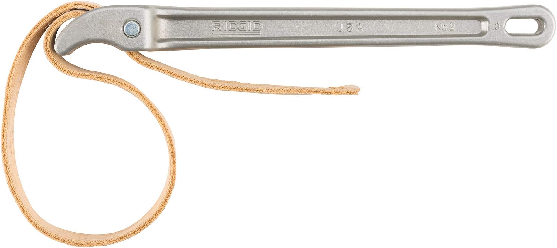 RIDGID 31350#2 Aluminum Strap Wrench, 2-inch Capacity Adjustable Strap Wrench