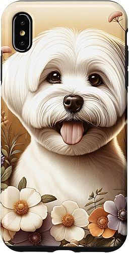Vista 11 de Maltese Dog Summer Wildflowers Artwork Case for iPhone 17