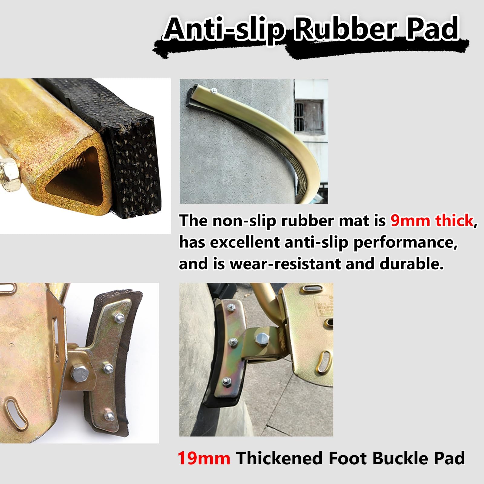 ramponi anticaduta per alberi Carico 150kg/330lbs Ramponi per arrampicata su palo Lavori in quota Kit Regolabile 6-19,7" di diametro Set di scarpe per arrampicatori