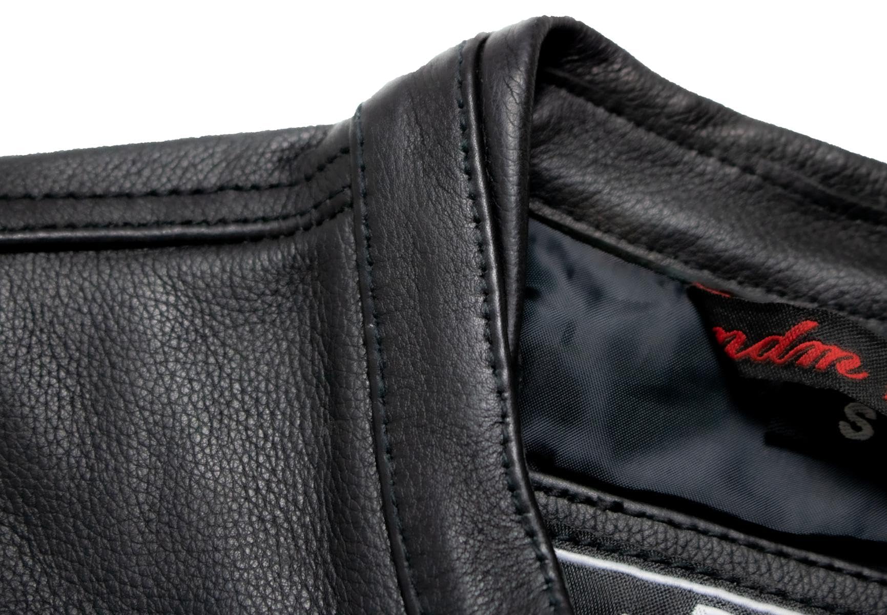 MDM Gilet da Motociclista in Vera Pelle da Uomo, Stile Anarchy, Nero, Gilet Biker in Pelle Robusta con Tasche, Ideale per Patch e Loghi Club
