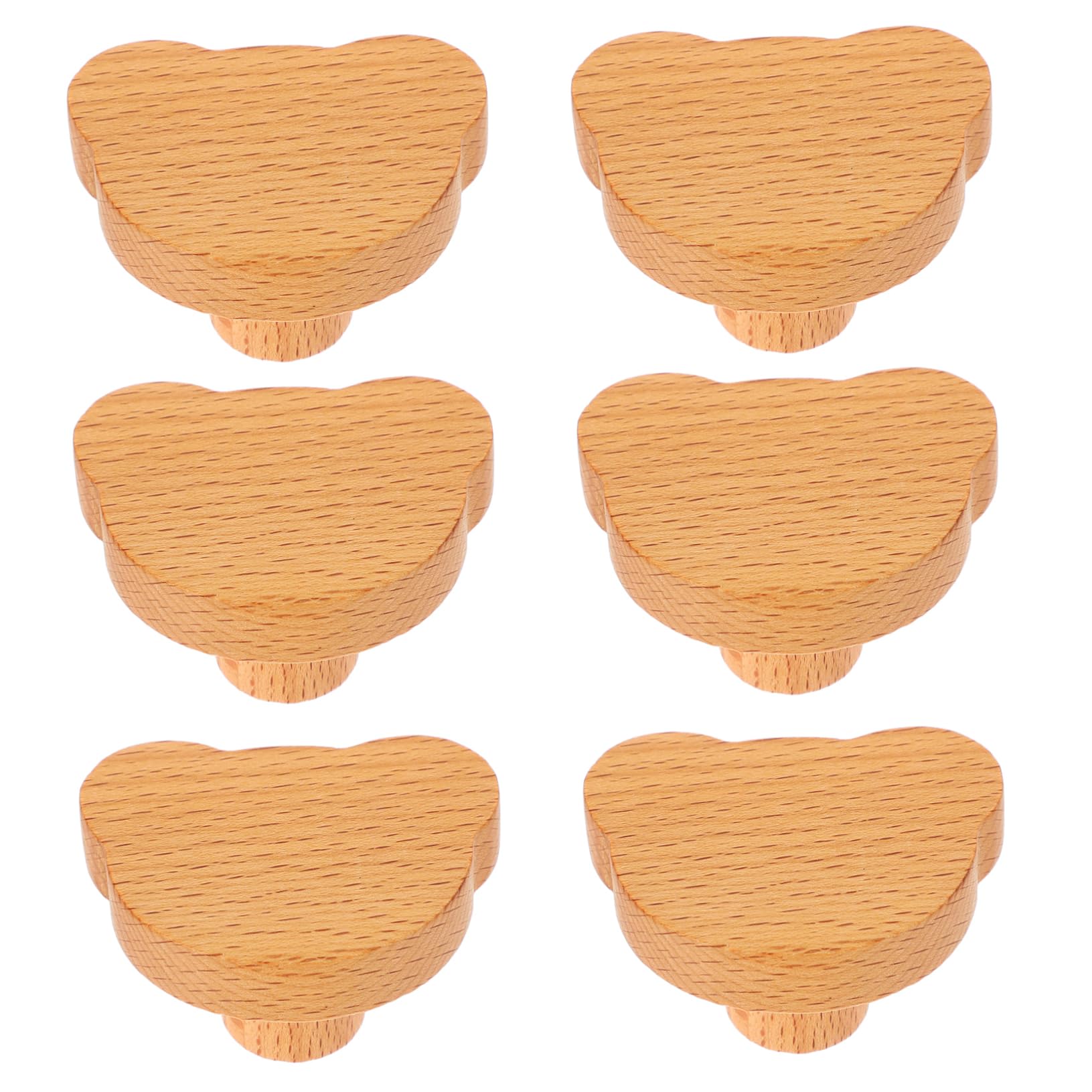 NUOBESTY 4 Set Maniglie Del Pomello Del Comò Costumista Manopole Per Mobile Da Cucina Della Porta Pomelli Per Cassetti Pomello in Legno Di Legno 6 Pezzi*4