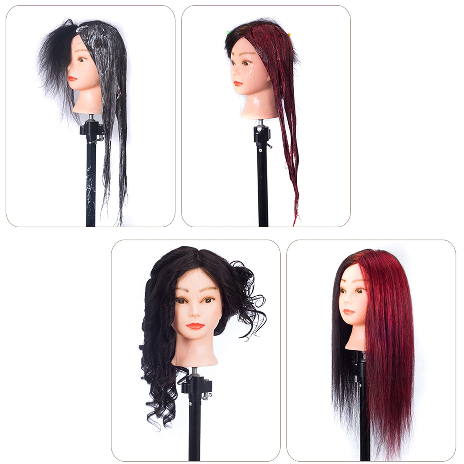 Amazon.co.jp: ヘア練習用マネキン ヘアスタイリングヘッド、カーリー