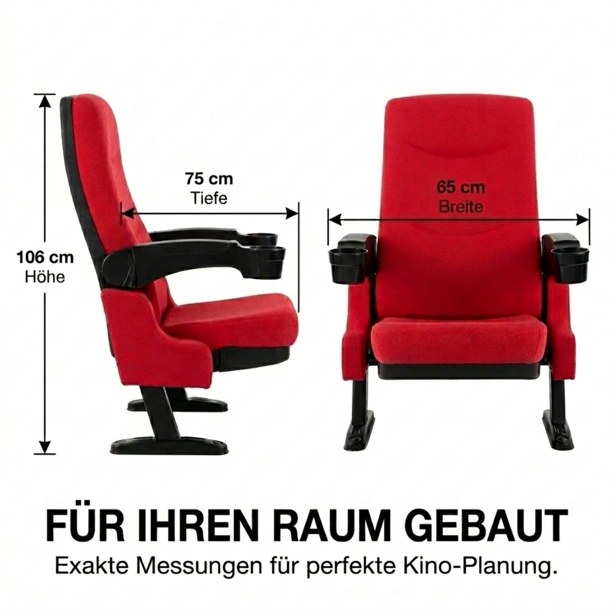 Stagecaptain CS-600R Movieking Poltrona cinema, rosso