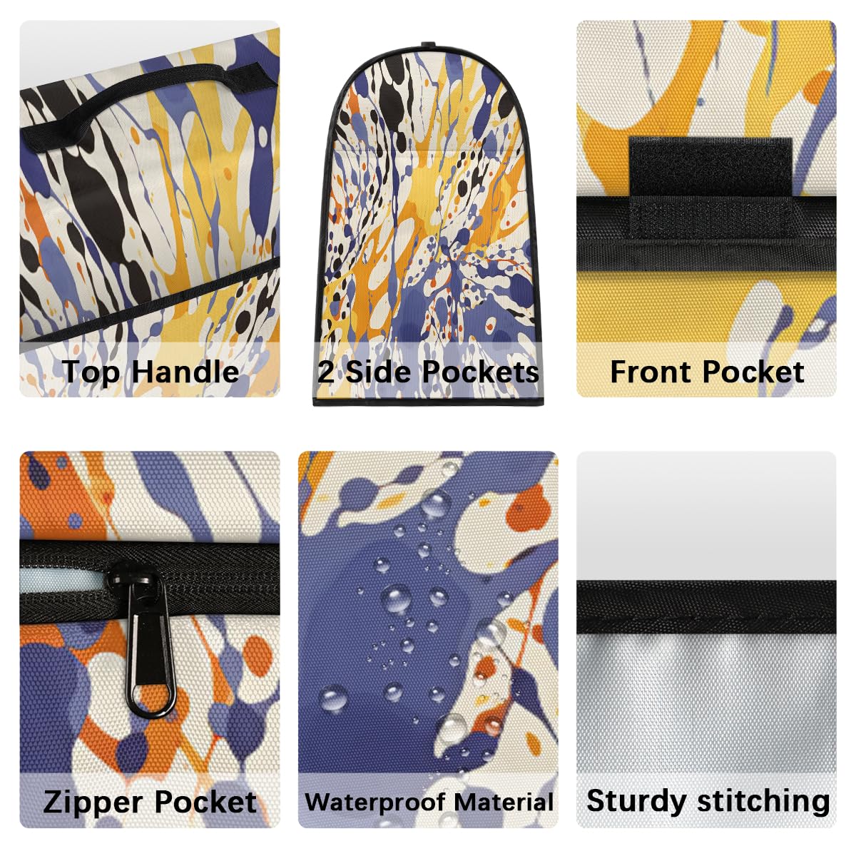 Mixer Cover Coffee Maker Cover Yellow Splash Ink Stand Mixer Cover With Pockets Kitchen Aid Mixers Accessories