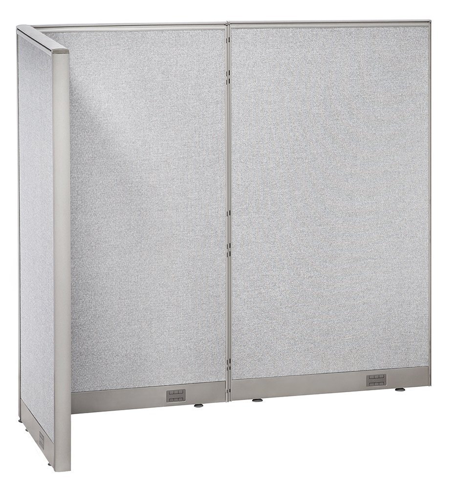 GOF Freestanding L Shaped Office Partition, Large Fabric Room Divider Panel, 36" D x 72" W x 72" H
