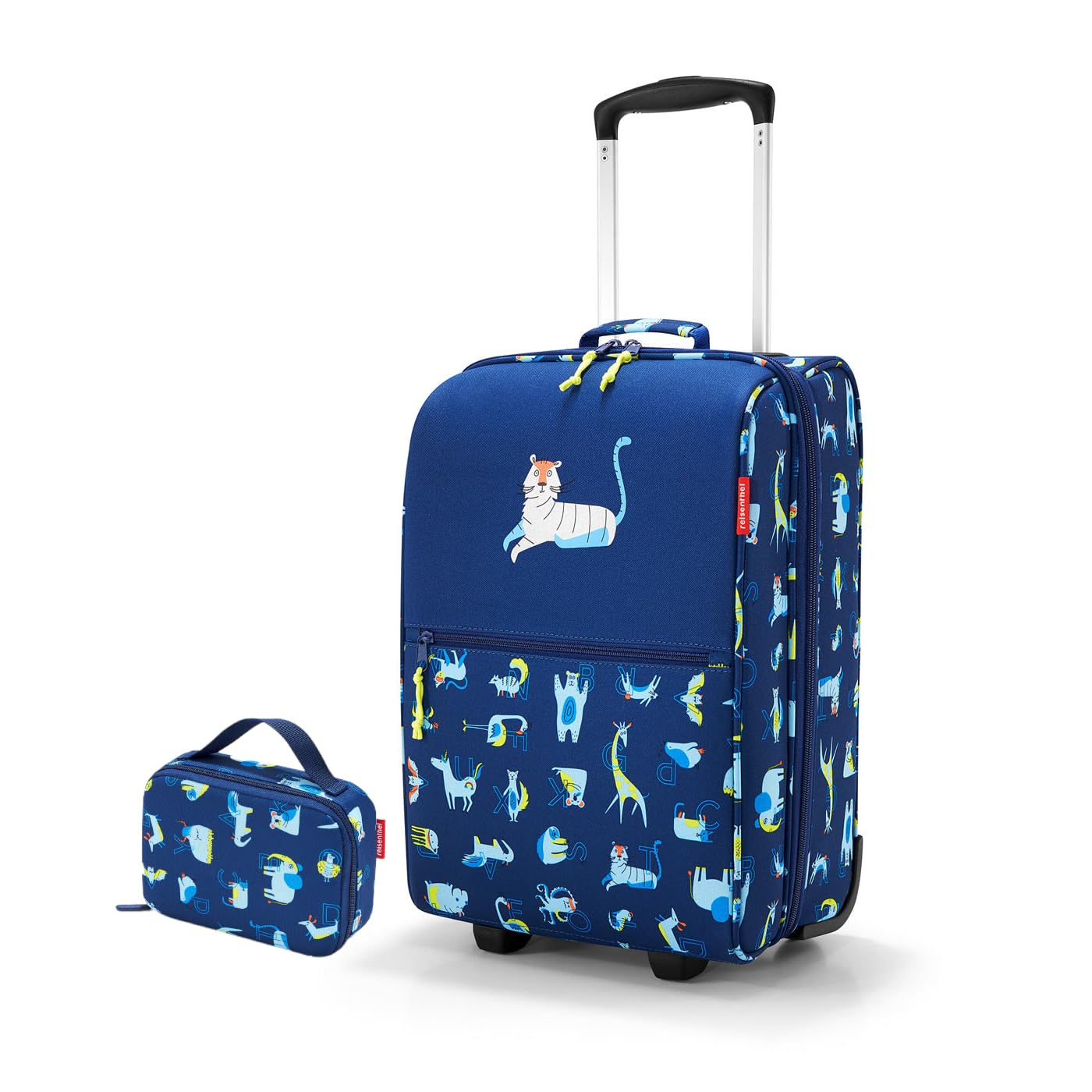 reisenthel Set Trolley XS Kids + Thermocase Kids ABC Friends Blue - Perfektes Gepäckset für unterwegs – 1 Trolley mit Rollen und 1 Thermocase – kleine Kühltasche für Kosmetik, Medikamente, Snacks