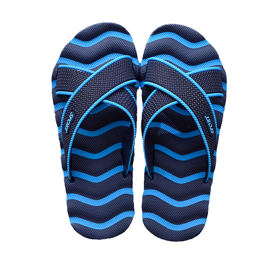 SOVH Men's and Women's Slides Slippers, Cross Wave Sole Lightweight Sandals for Summer Indoor Outdoor Beach