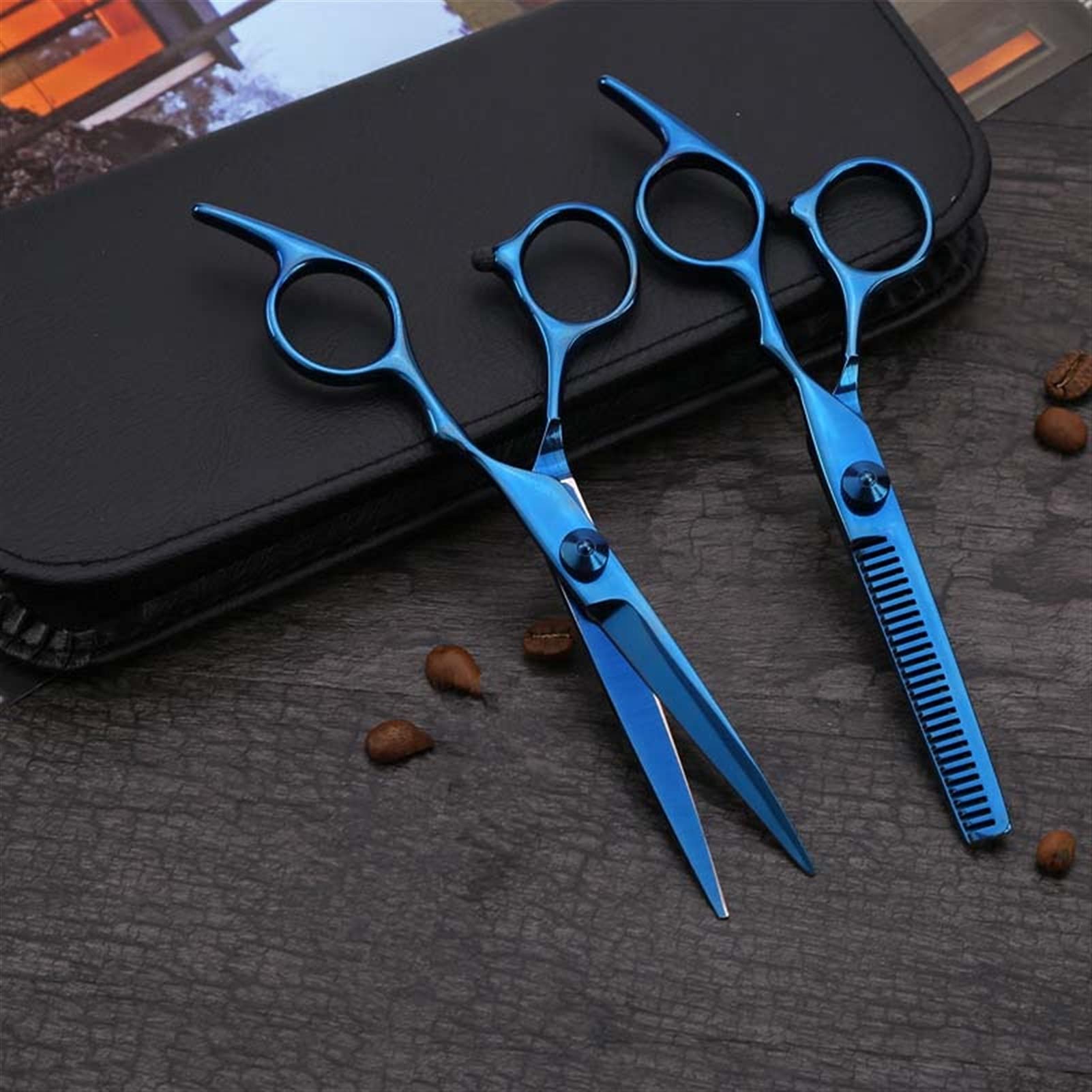 Ciseaux Coiffure/Ciseaux Cheveux Ciseaux à cheveux sertis avec sac Ciseaux Ciseaux Ciseaux Ciseaux Ciseaux Clips Peigne Ciseaux Ciseaux Ciselure Toile de nettoyage Outils de coupe des cheveux Ciseaux