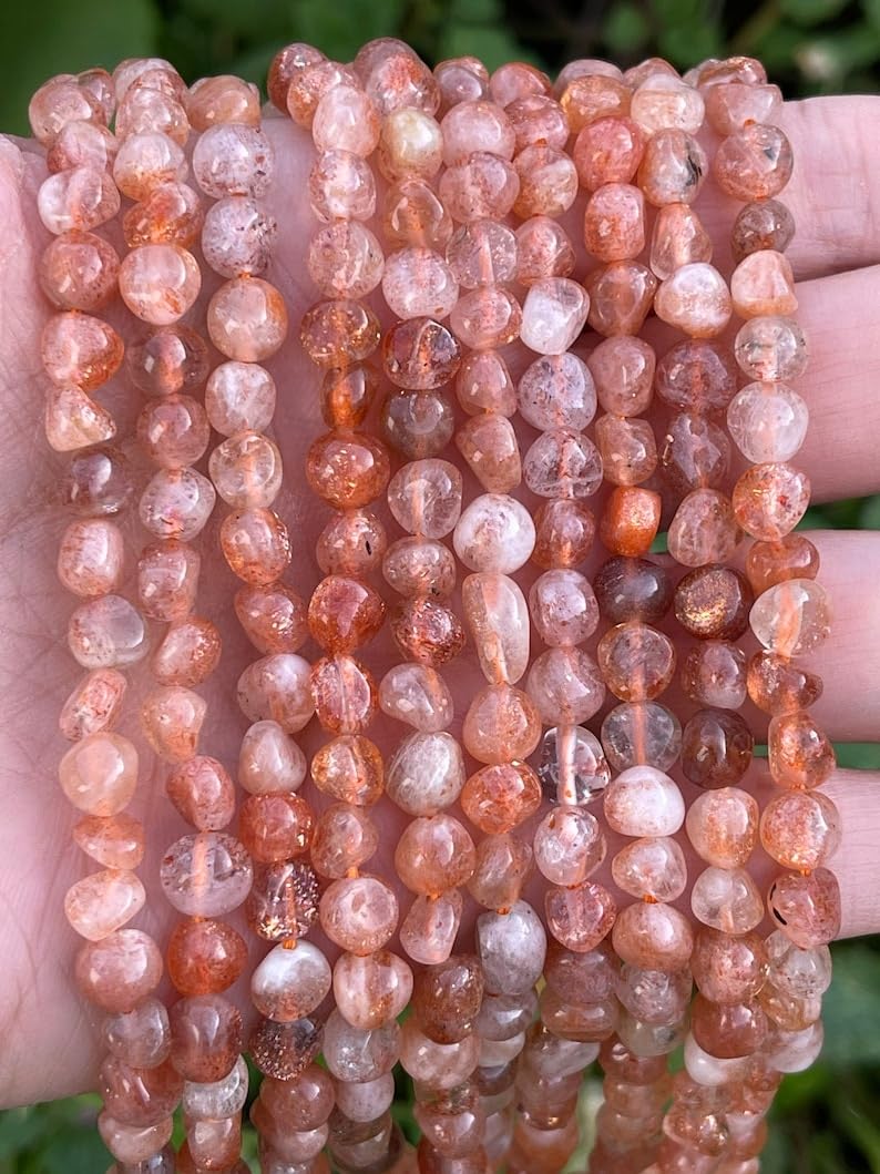 Pierre de soleil naturelle dorée 3mm perles pour fabriquer vos colliers d'été élégants