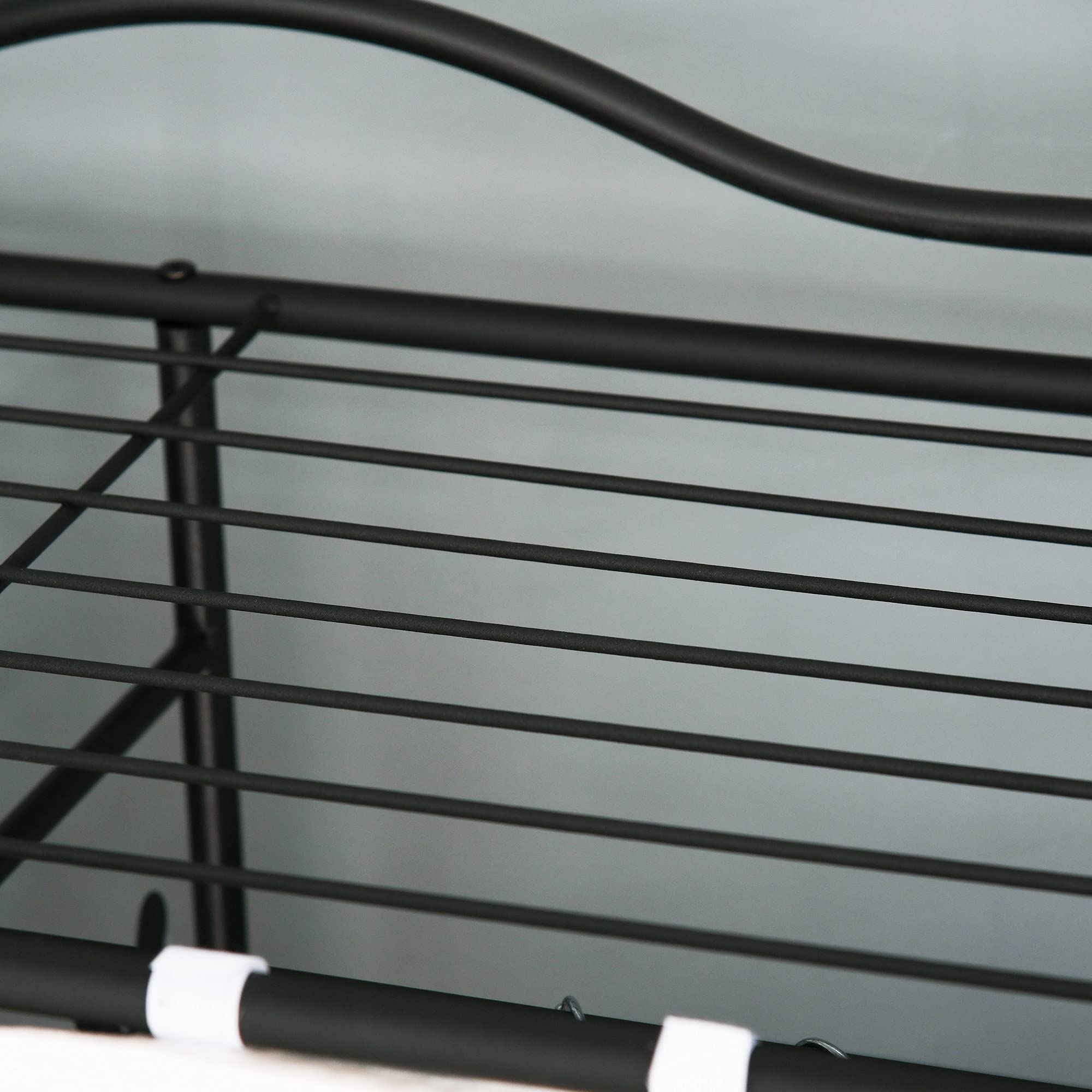 HOMCOM Armario con Cortinas 84x42x159 cm Negro