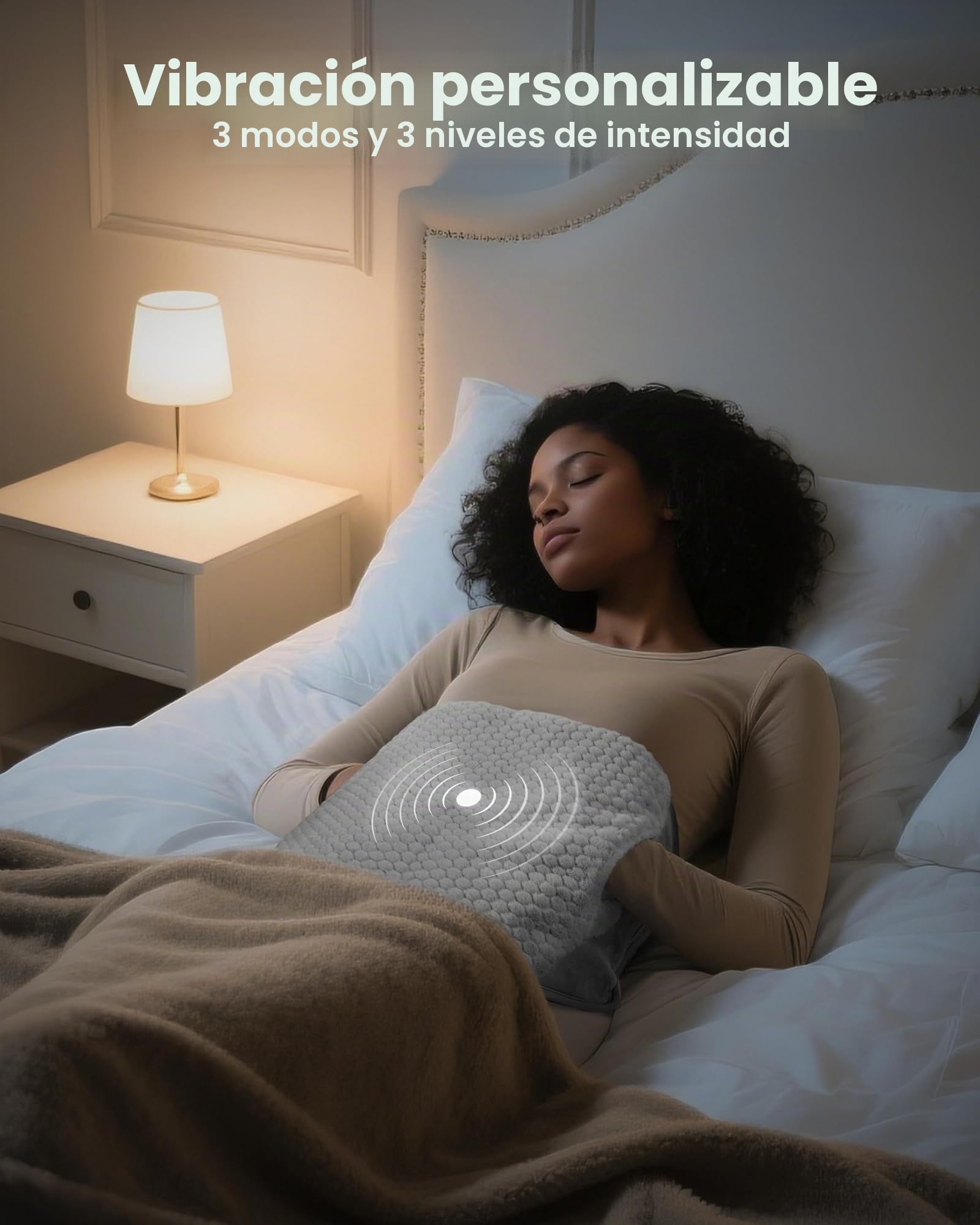 Comfier Cinturón Térmico con Masajeador de Espalda por Vibración, 3 Modos de Masaje y 3 Ajustes de Calor, Cinturón Térmico para el Tratamiento del Dolor de Espalda, Apto para Cinturas de 86 a 156 cm
