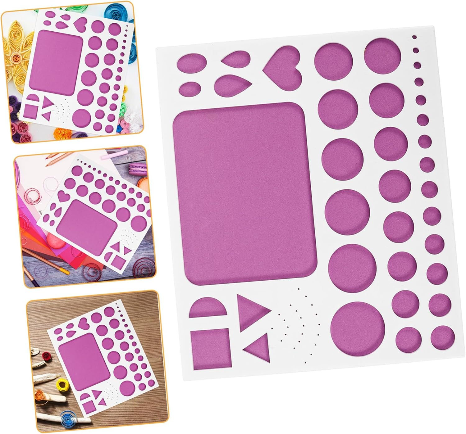 PLAFOPE Paper Quilling Template Tool Quilling Borders Slotted Paper Crafting Supplies