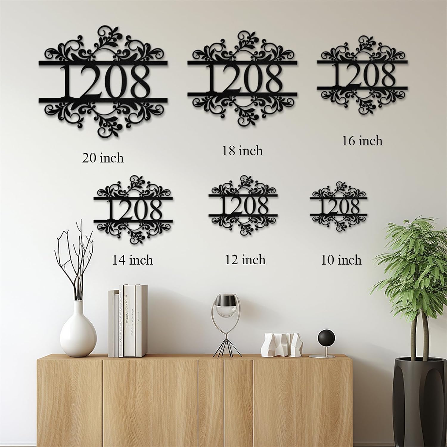LucySky Personalized Address Plaques, Custom House Number Sign, House Number Plaque, Address Numbers for House