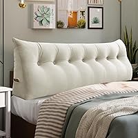 Vista 33 de Almohada de Cuña para Cabecero de Dormitorio, Almohada de Lectura para Dormitorio con Soporte para la Espalda para Sentarse en la Cama, Cojín Lumbar