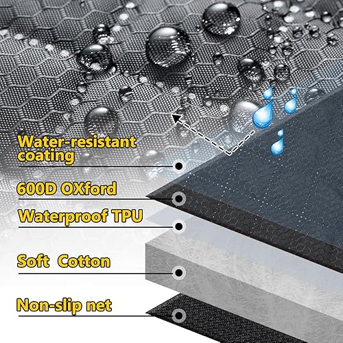 Miniatura 7 de Vailge Funda de asiento de automóvil 6 en 1 para asiento trasero, 6040 dividido, 100% impermeable con ventana de malla, hamaca antideslizante para