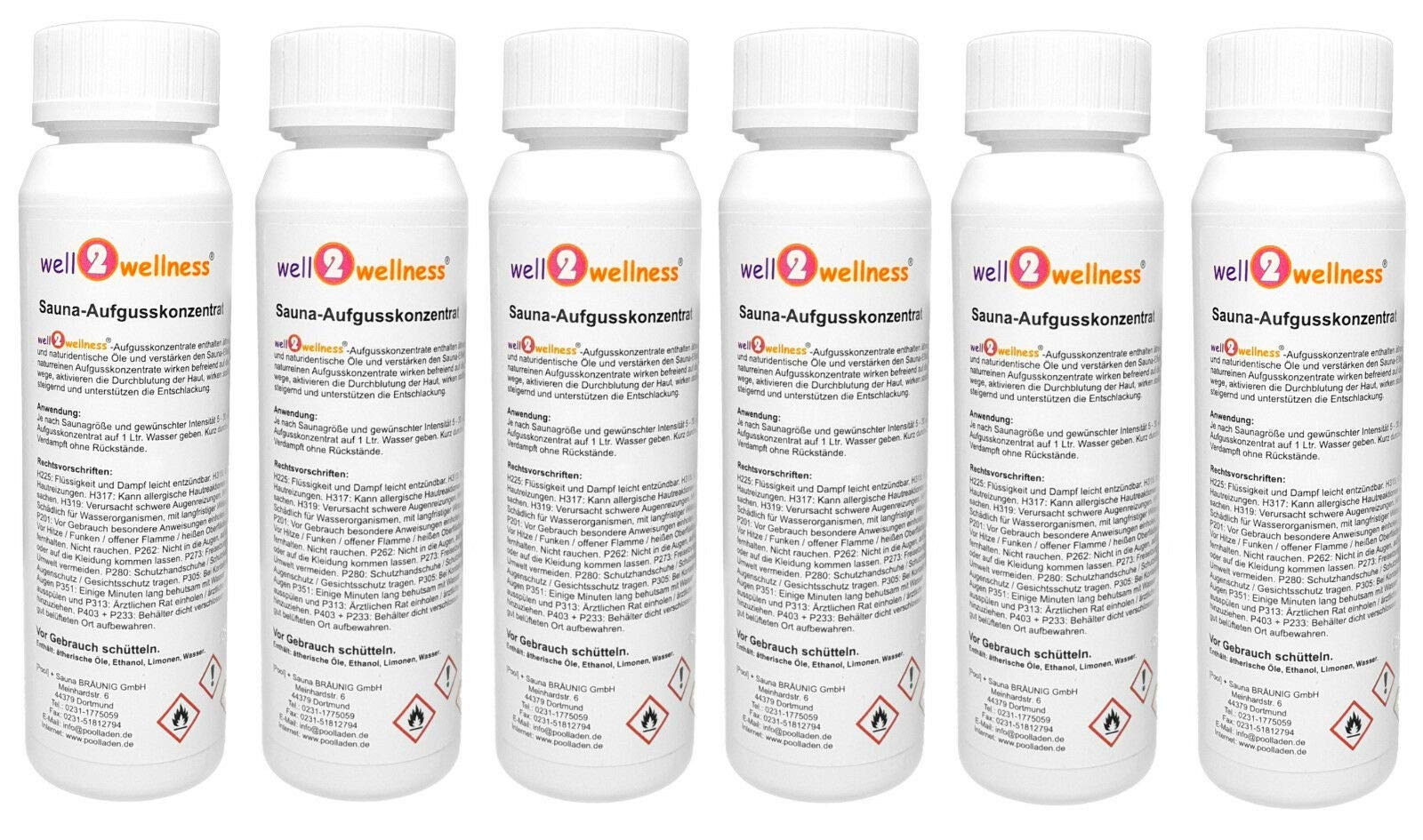 well2wellness Sauna Infusion Les Classiques 6 x 125 ml