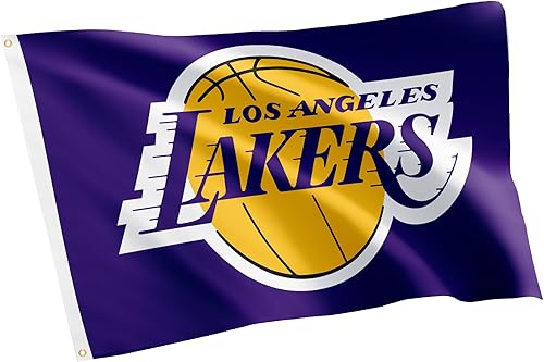 Desert Cactus Bandera de Los Ángeles LA Lakers NBA National Basketball Association 100% poliéster para interiores y exteriores, banderas de 3 x 5