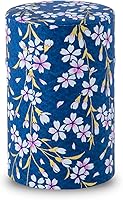 Vista 17 de NOREN Lata para Té Japonesa de Hojalata (Papel Yuzen Washi - Oboro Sakura/Rosa), Tamaño de 7.06 oz/Fabricado en JAPÓN con Tapa Interior Incluida