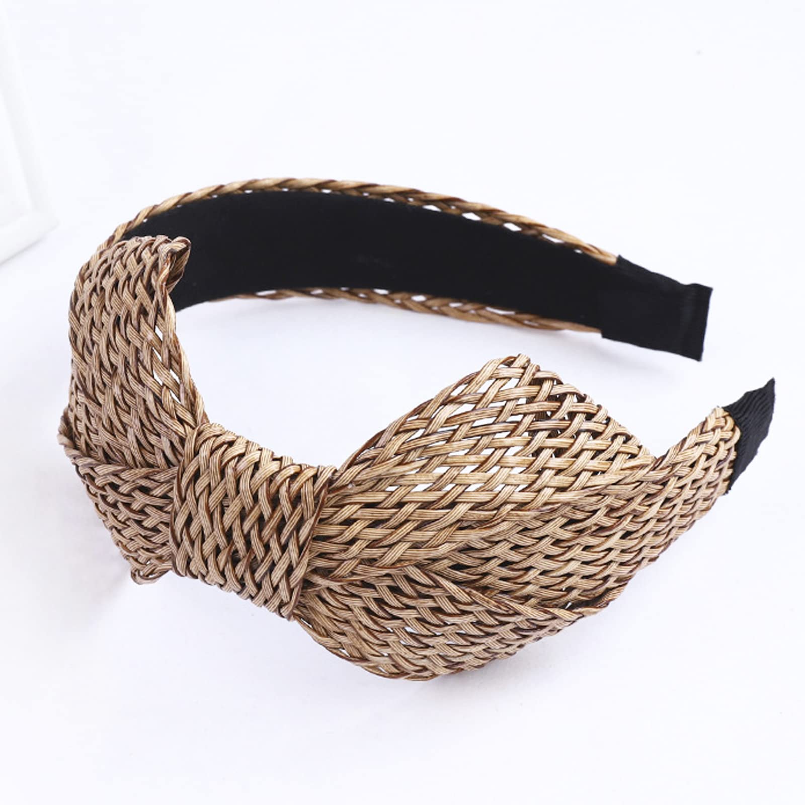 Amazon.com : i-lan Set of 2 Rattan Headbands with Bowknot  display picture 2