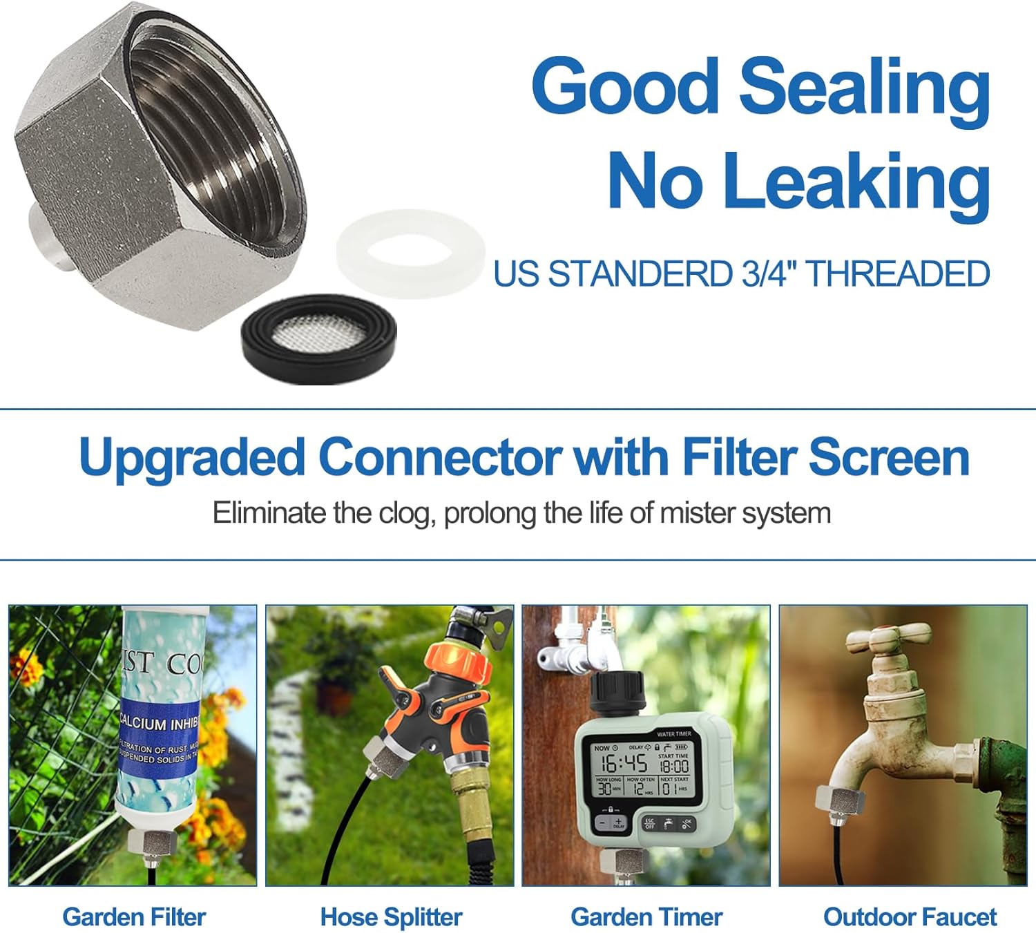 Pre-Assembled Misters for Outside Patio,80FT|24M.Outdoor Misting Cooling System w Filter, Backyard Mist Kit for Garden,Greenhouse,Deck,Umbrella,Canopy,Pool,Porch,Trampoline,ParkBBQ Party