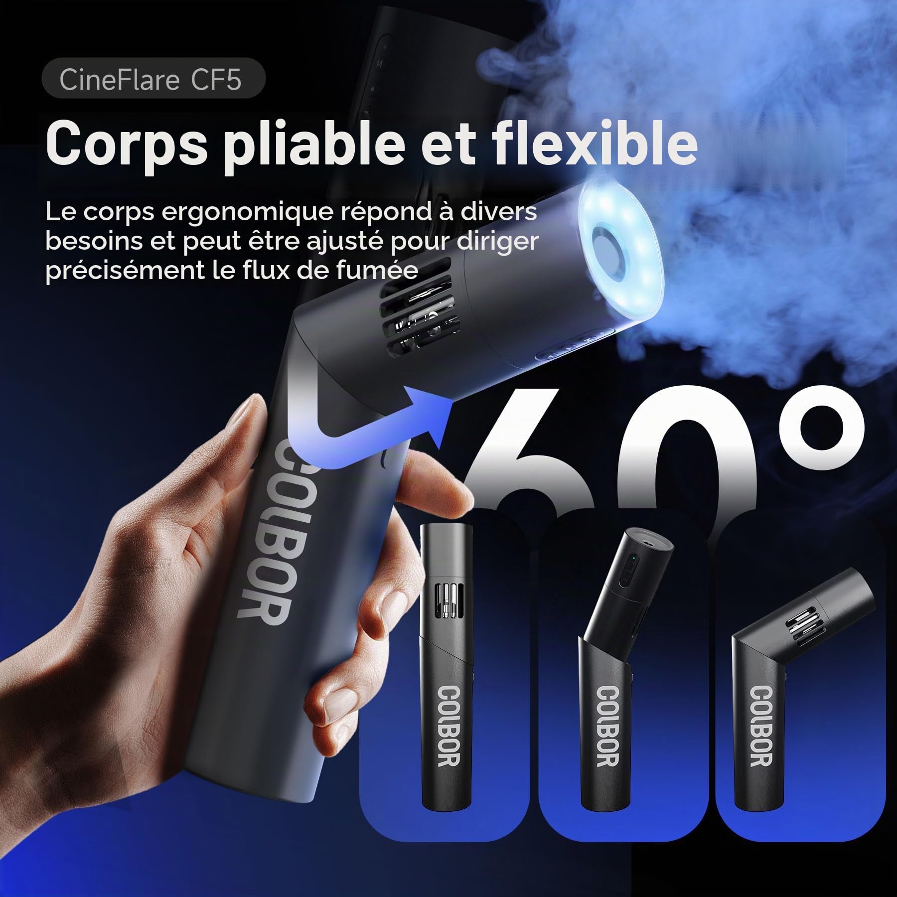 COLBOR CF5 40w mini Machine à Fumée Portable télécommandée sans fil