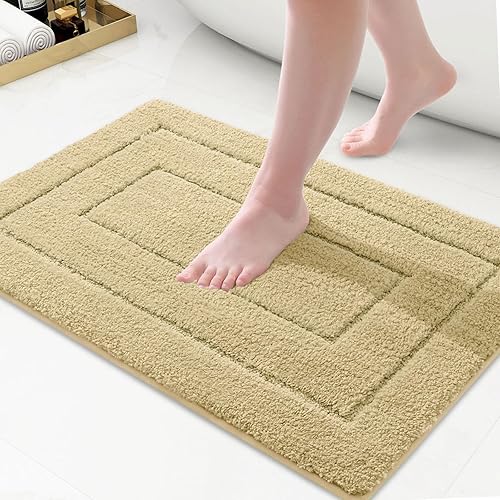 Miniatura 2 de Buganda Alfombras de baño de microfibra y alfombras de inodoro en forma de U, tamaño 24 x 16 pulgadas y alfombras de inodoro de 24 x 20 pulgadas,