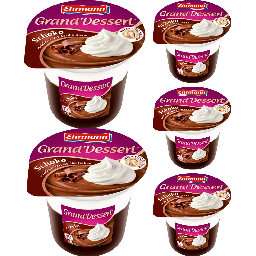 Ehrmann Grand Dessert Schoko 200 gram x 5 Stück [Frischegarantie]