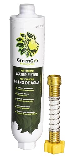 GreenGro Filtro de agua de gran capacidad para mangueras de jardín y agua, elimina calcio, cloramina, cloro, metales pesadosdeclorador de