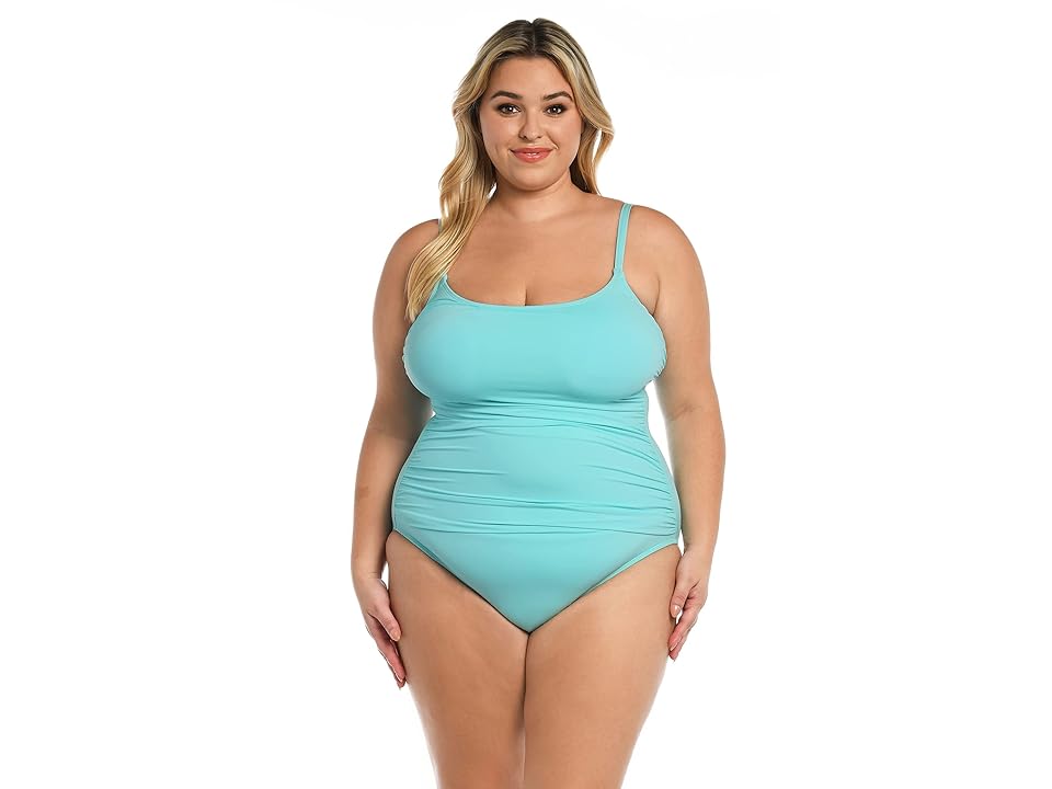 La Blanca Island Goddess Lingerie Mio One-Piece (Ice Blue) Women's Swimwear INTERNATIONAL SHIPPING