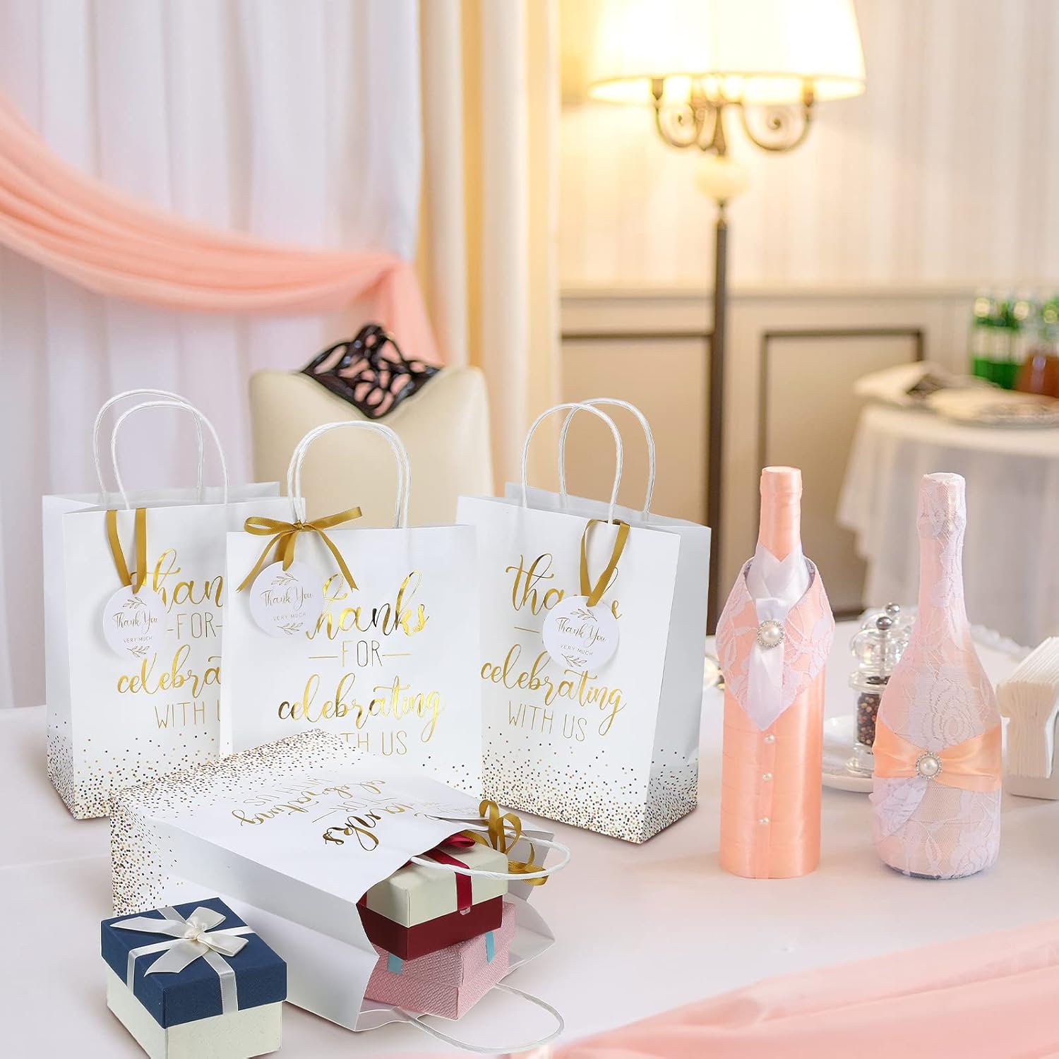 Queekay 36 Pcs Wedding Welcome Bags with Handles Large Wedding Gift Bags with 36 Tags for Guests Birthday Baby Shower Party Favors(Classic) - Image 5