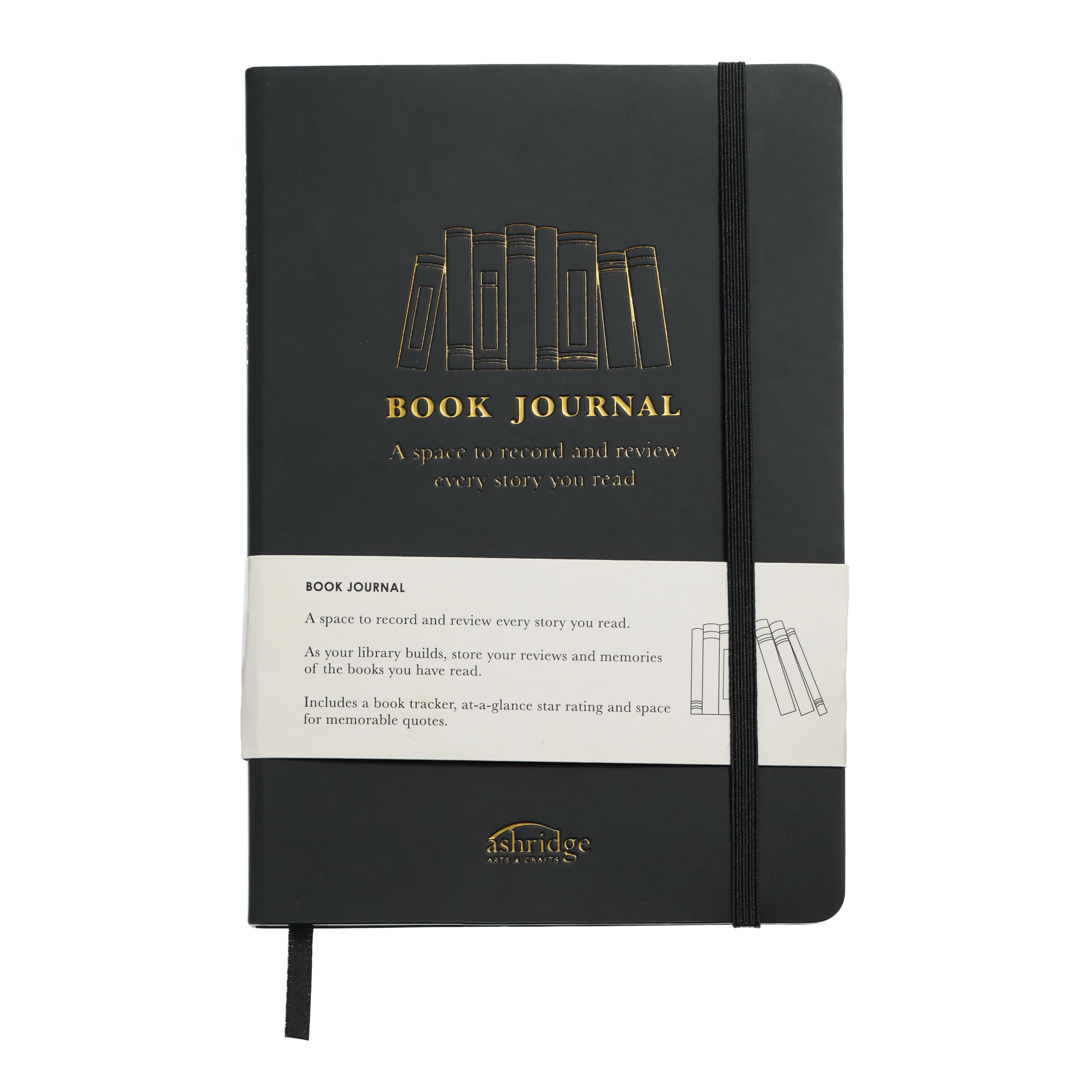 Ashridge Black A5 PU Book Journal – Reading Log and Review Notebook