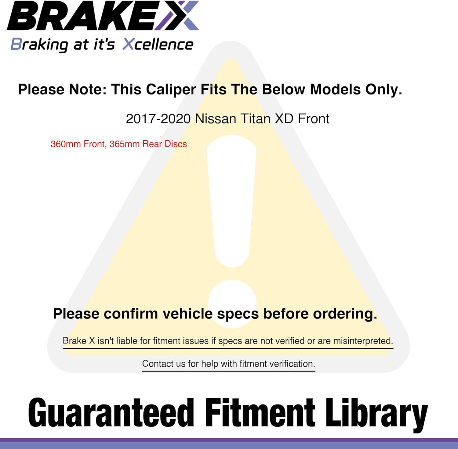 Brake X Front Brake Calipers Replacement for 2017-2020 Nissan Titan XD | Zeta Coated Front Calipers with Bracket