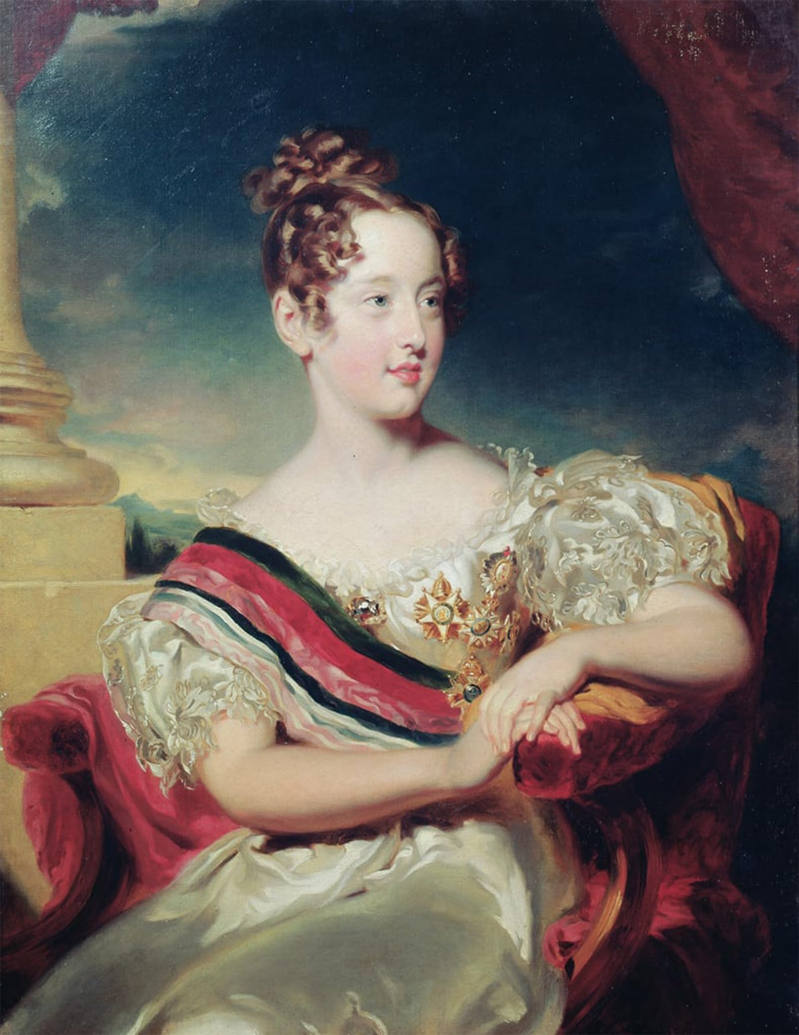 SERENDIPITP Vintage Wall Art Canvas Nordic Poster Canvas Print Picture Portrait of Dona Maria Ii by Lawrence Wall Art Poster for Home Decor 60x90cm