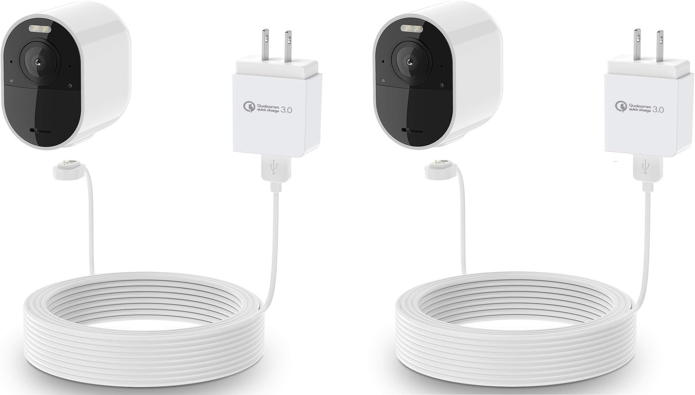 30ft Outdoor Waterproof Magnetic Cable and Power Adapter Compatible with Arlo Ultra/Pro 3/Pro4, NOT for Floodlight (2 Pack)