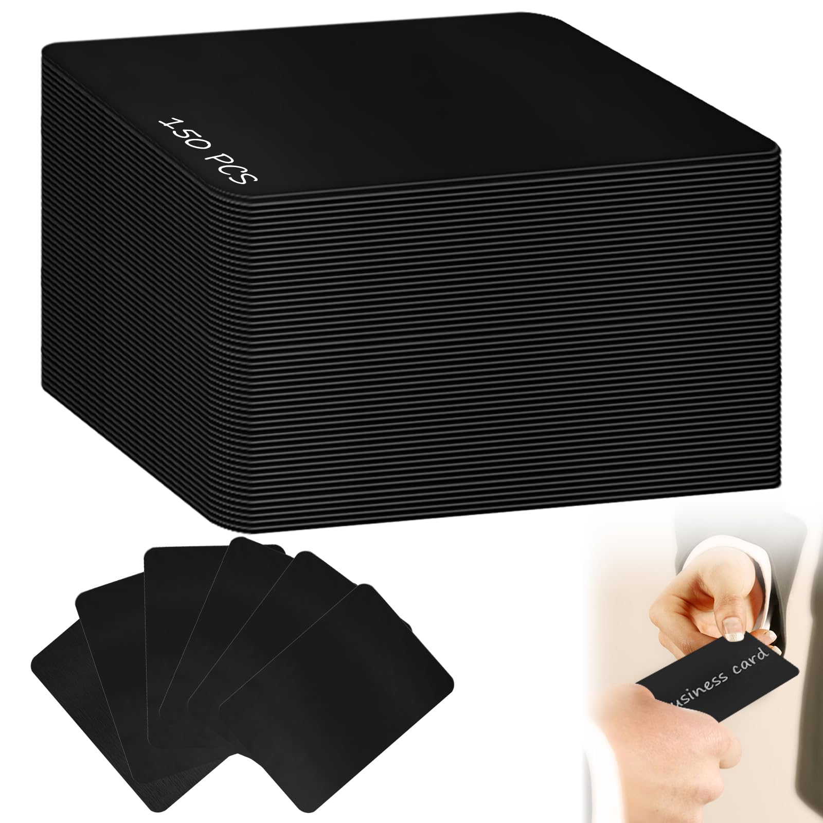 Biglietti da visita in metallo 150 pz 86 x 54 x 0,21 mm alluminio incisione laser