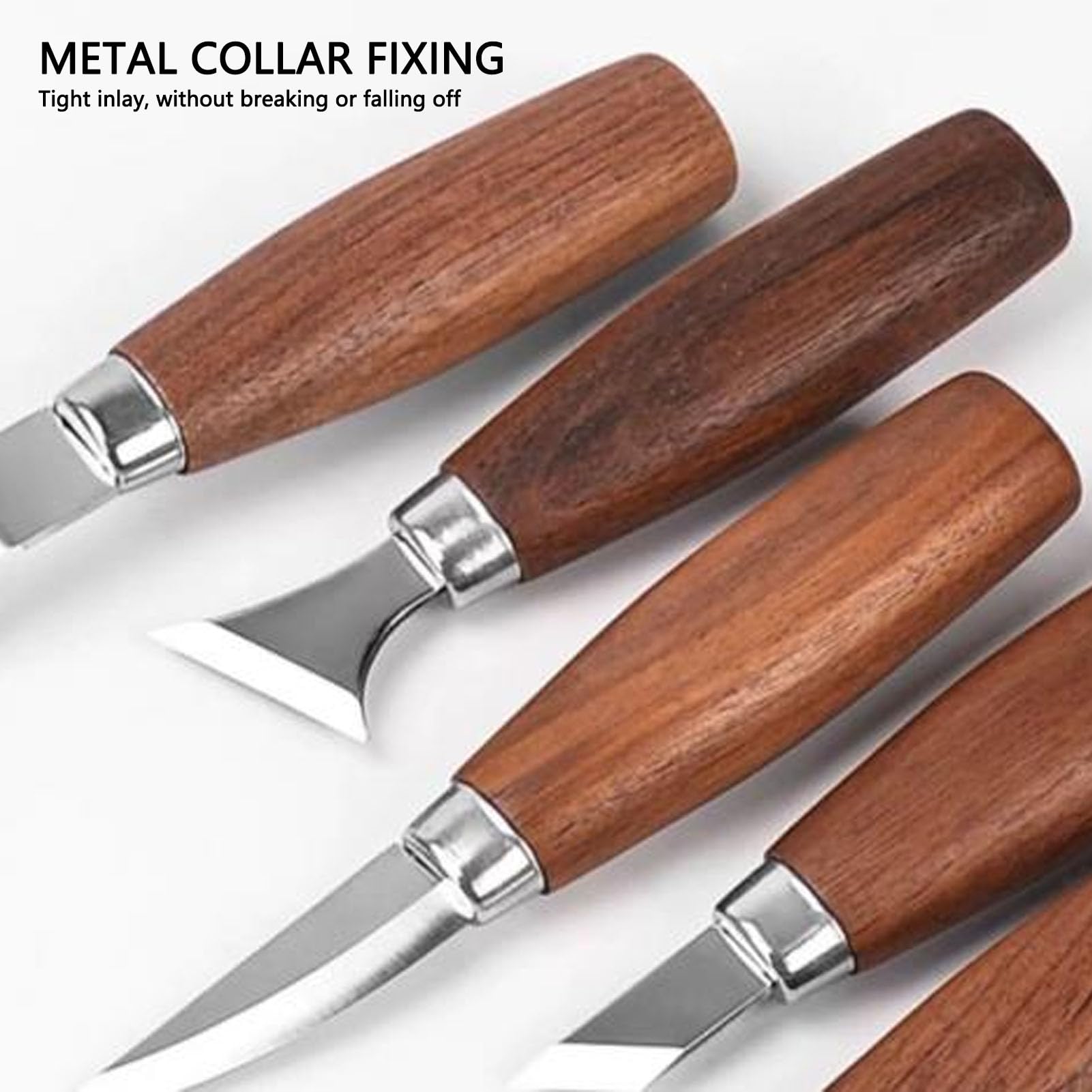 Coltello Da Intaglio Legno - Lama Acciaio Inox, Manico In Noce - Foto 2