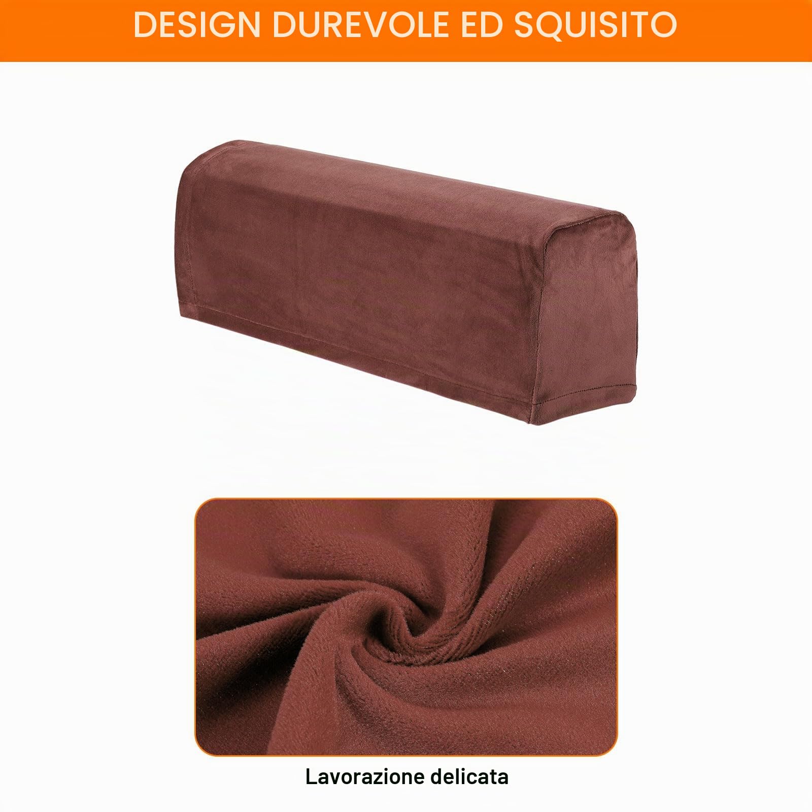 QUARKZMAN 4pz Copribraccioli per Divani per Sedie Divani Braccioli, Copribracciolo Divano Antigraffio, Caffè