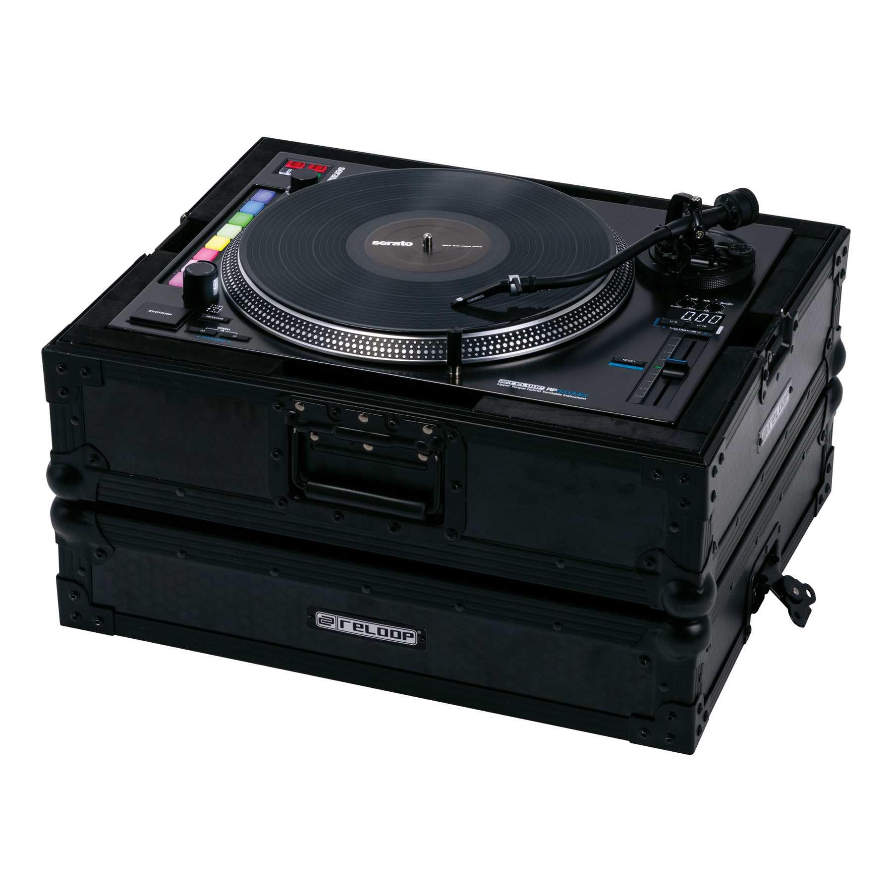 Reloop Premium Turntable Case - angoli di protezione rotondeggianti, costruzione particolarmente robusta, comoda maniglia per il trasporto, nero