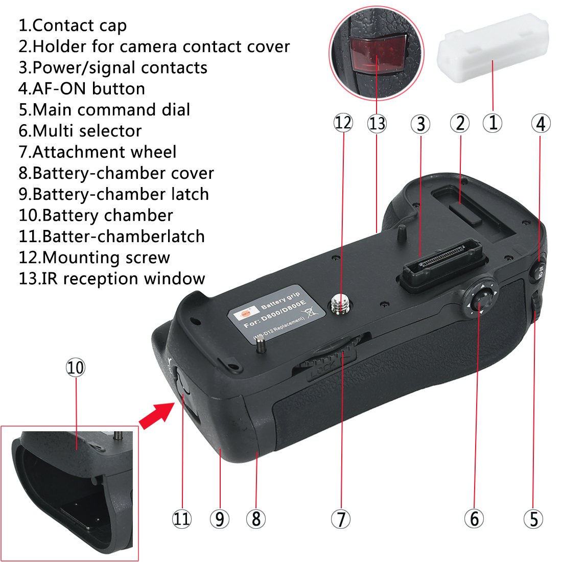 Nikon - 訳アリ値下げ中 Nikon D800 互換BG バッテリー3つ 訳アリ値下げ中 Nikon D800 互換BG バッテリー3つ