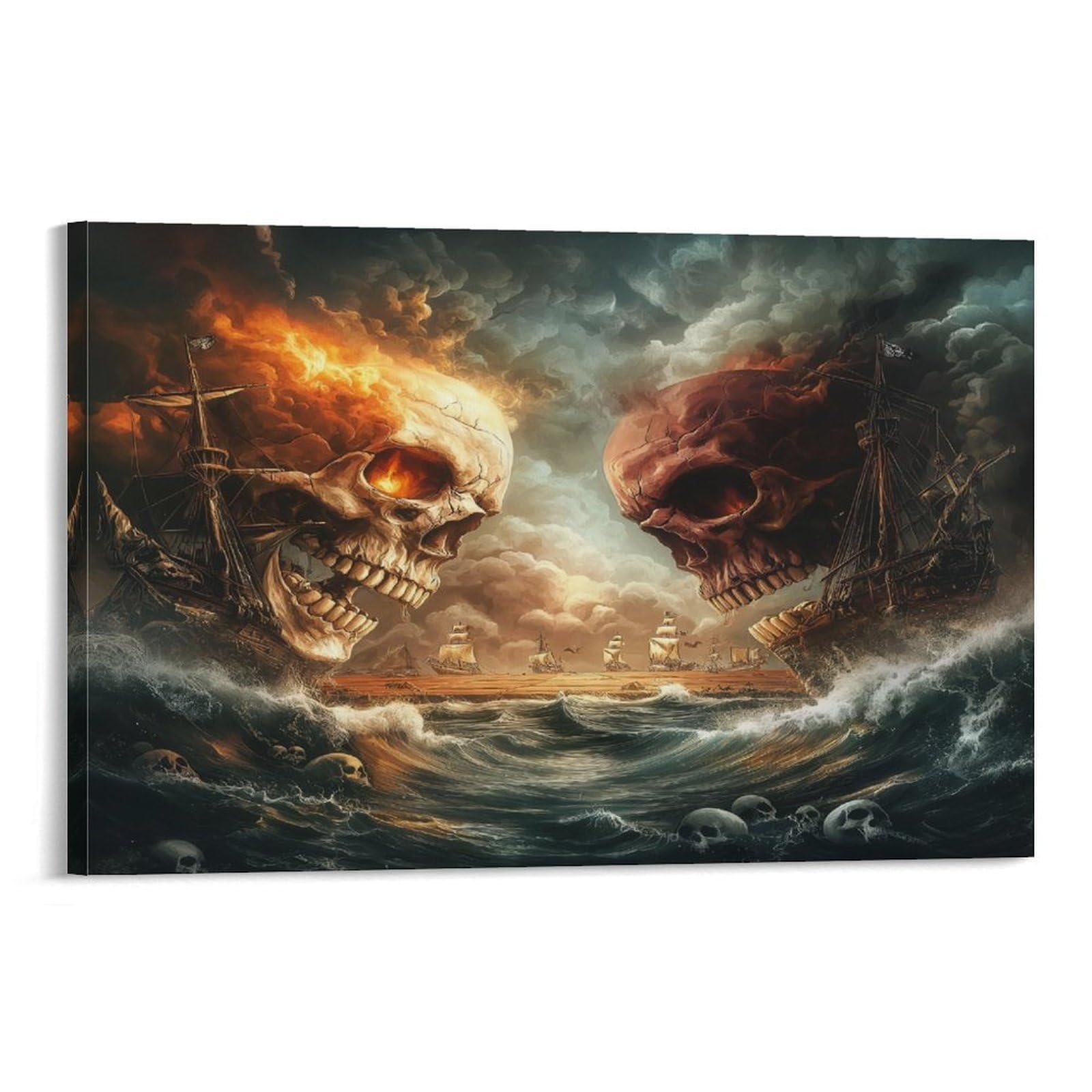 Impression Toile Crâne Décoration Murale de Haute Qualité 40x60 - 6