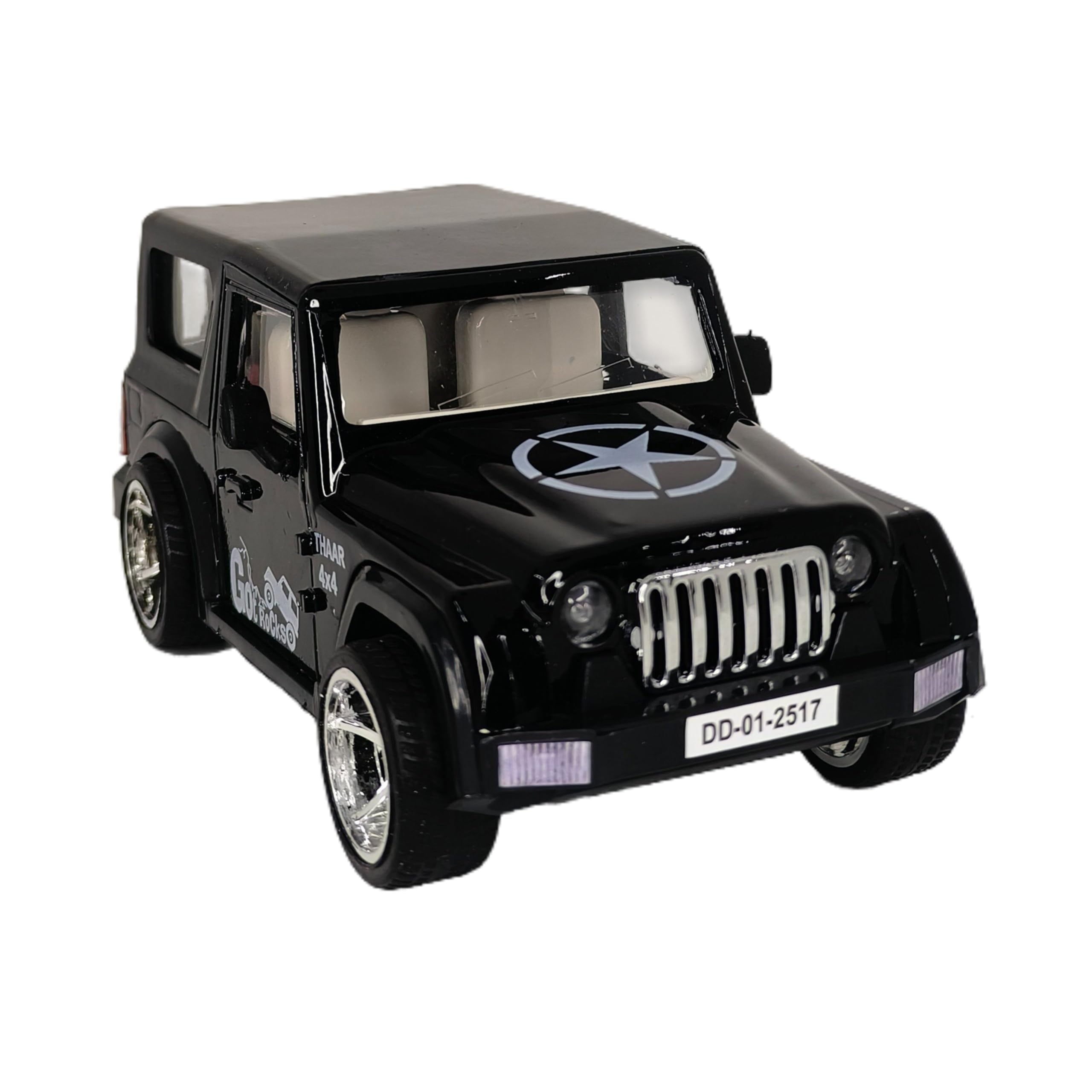 YUIOP - Small Thar Premium Diecast Toy Car - Pull Back Action Car - Rough Play - Outdoor Adventures (Black) (B0DC6W52R7) Amazon Price History, Amazon Price Tracker