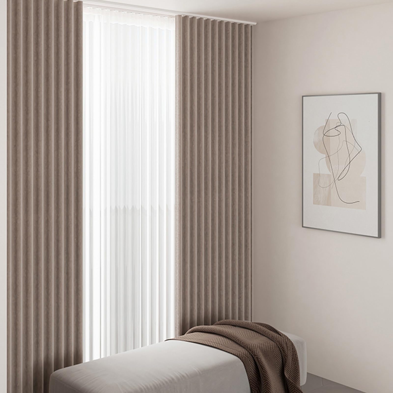 Tringle à rideaux autocollante sans perçage - Montage facile - 0,6 m - 2,8 m - Idéal pour l'intimité de la pièce - Tringle à rideaux adhésive de 5 m