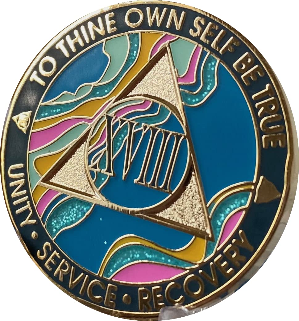 AA 18 Years Elegant Tahiti Marble Teal & Rose Gold Plated Chip Locket-image-43