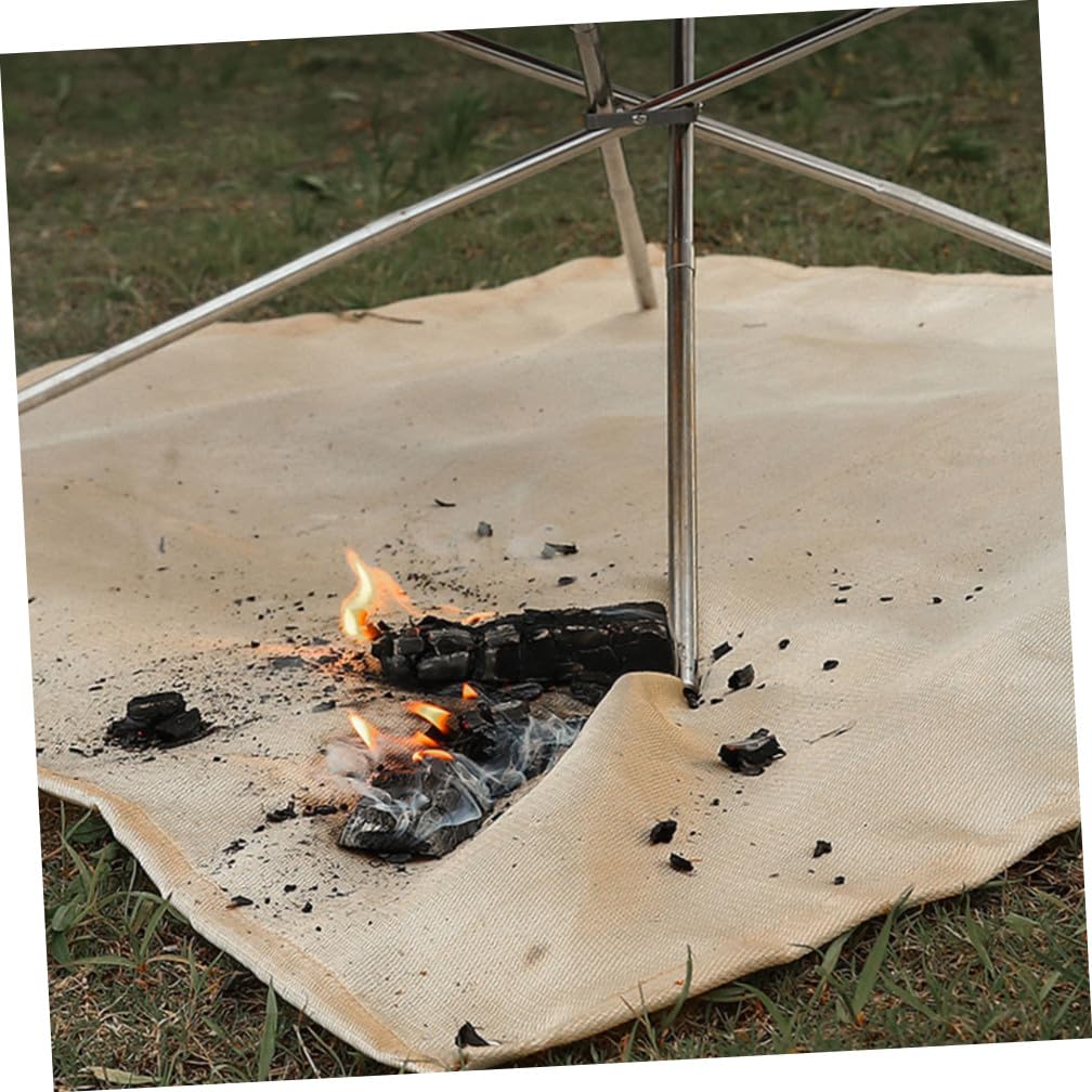 Toddmomy Manta Ignífuga Resistente al Calor para Camping Tapete Protector de Incendios para Barbacoa al Aire Manta Ignífuga para Picnic y Acampar Color Aleatorio