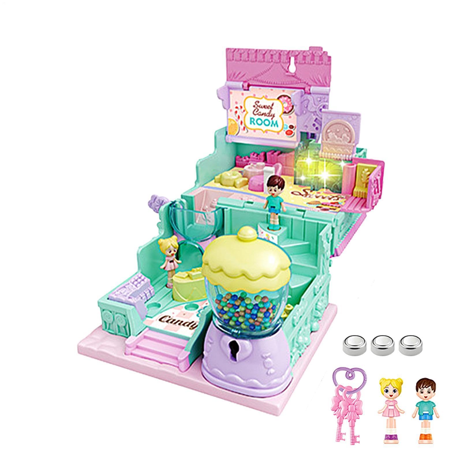 Princess Castle - Surprise Mini Doll House, Mini Girls Toy, Playset Princess, Foldable Doll House, Gift For Kids Girls Ages 3+ With Button Battery
