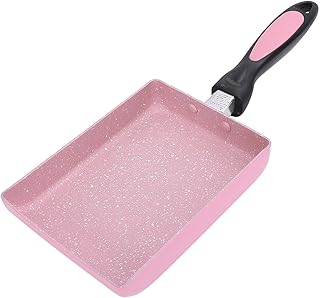 Japanese Egg Pan, Aluminum Alloy Nonstick Uniform Heating Tamagoyaki Pan Omelette Maker Square Frying Pans for Eggs, Steaks