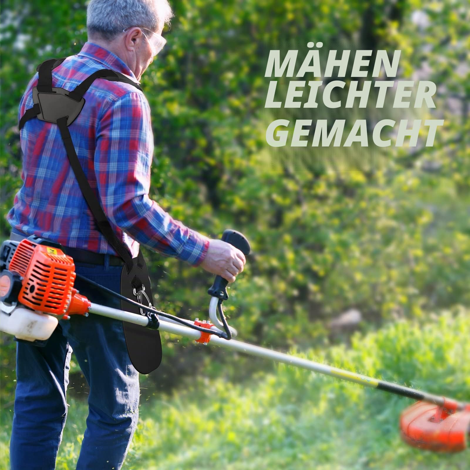 Doppel-Schultergurt Für Motorsense & Freischneider – Praktischer Tragegurt Für Trimmer Und Rasenmäher