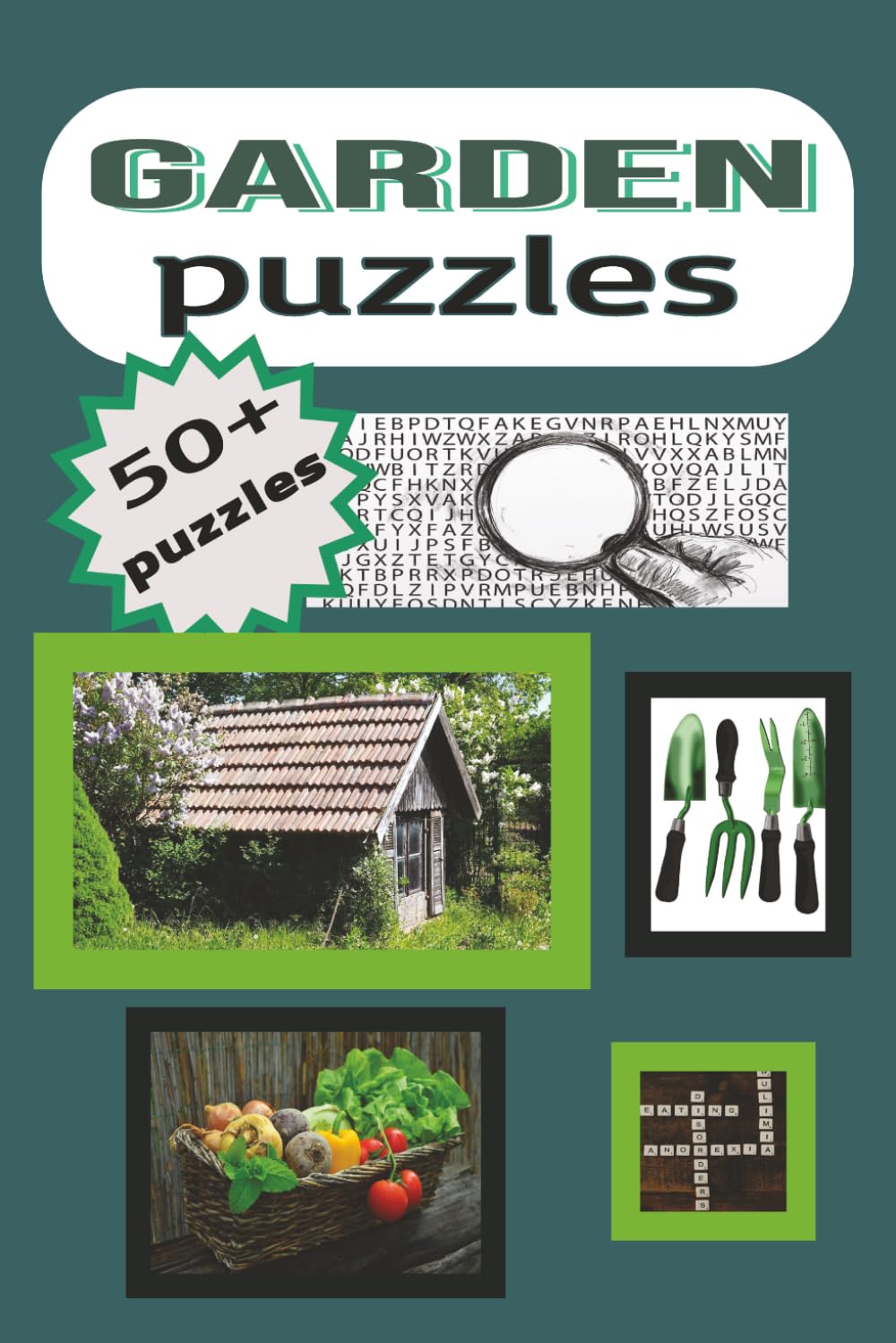 Garden Puzzles: Spring into Gardening with this crossword and search a word puzzle book with solutions 6X9